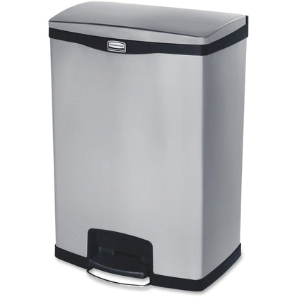 Rubbermaid Slim Jim Metal End Step Can - 24 gal Capacity - Waste Containers & Lids