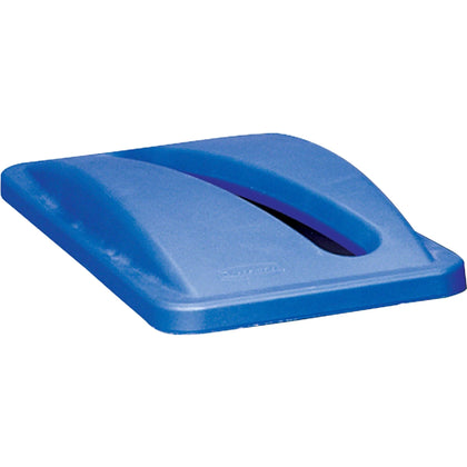 Rubbermaid Slim Jim Paper Recycling Lid - Blue Resin - 1 Each - Waste Containers & Lids