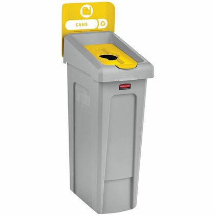 Rubbermaid Slim Jim Recycling Station: 23 Gal Bottles/Cans - Commercial-Grade Solution - Bins