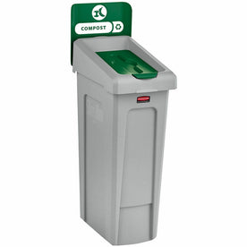 Rubbermaid Slim Jim Recycling Station: 23 Gal Compost Bin - Bins