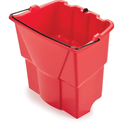 Rubbermaid WaveBrake 18 QT Dirty Water Bucket - Red Plastic - 4.50 gal - Buckets & Wringers