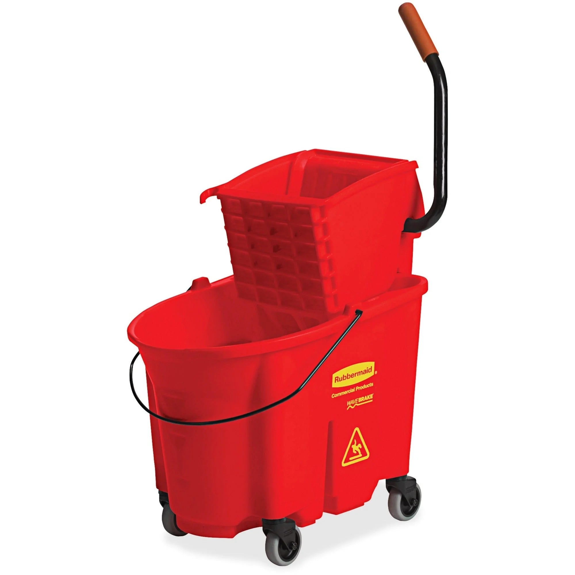 Rubbermaid Commercial WaveBrake 35 QT Side Press & Wringer - 8.75 gal - Splash Resistant - 36.5’’ x 15.7’’ 20.1’’