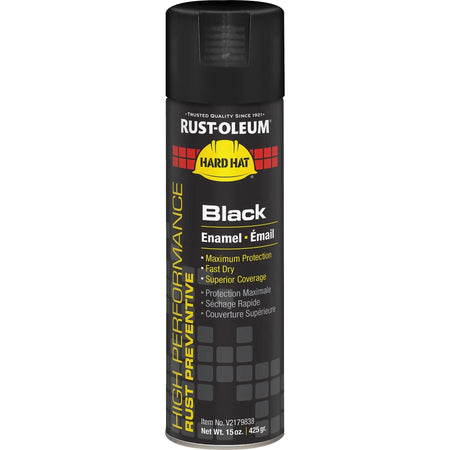 Rust-Oleum High Performance Enamel Spray Paint - Gloss Black - 15 fl oz - Marking / Industrial