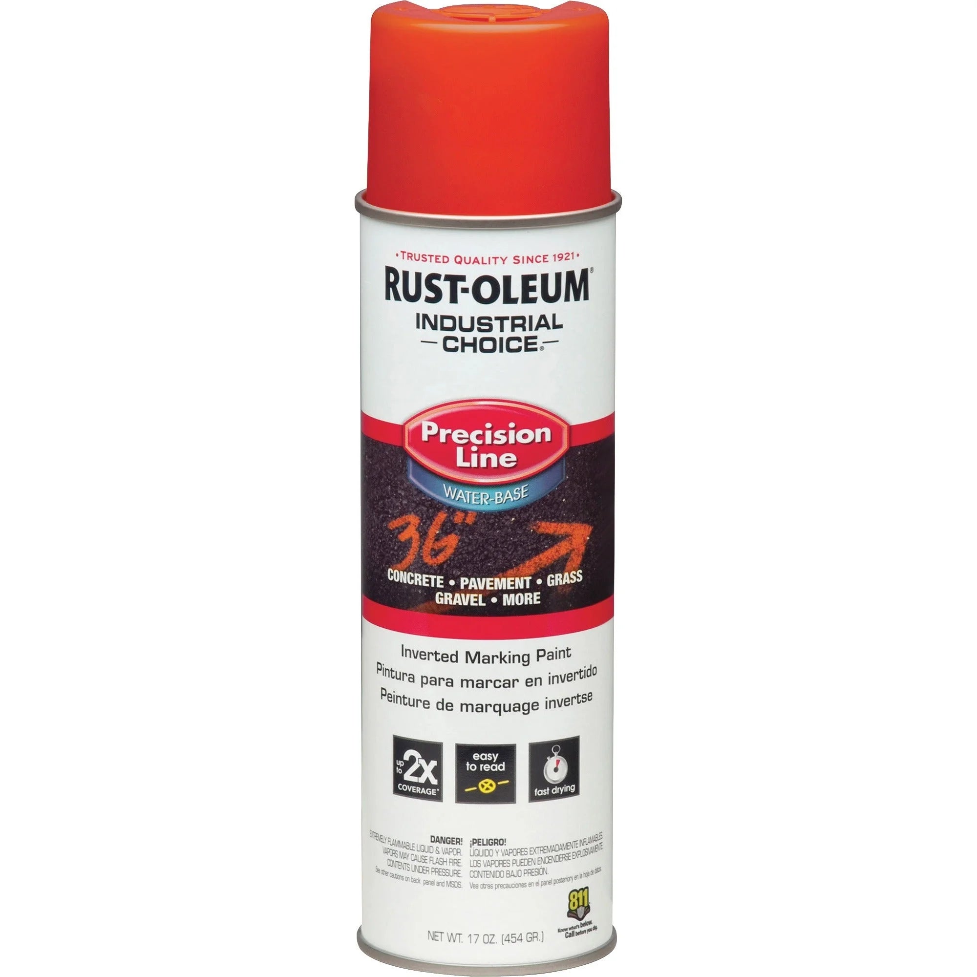 Rust-Oleum Industrial Choice Precision Line Marking Paint - Alert Orange - 17 fl oz