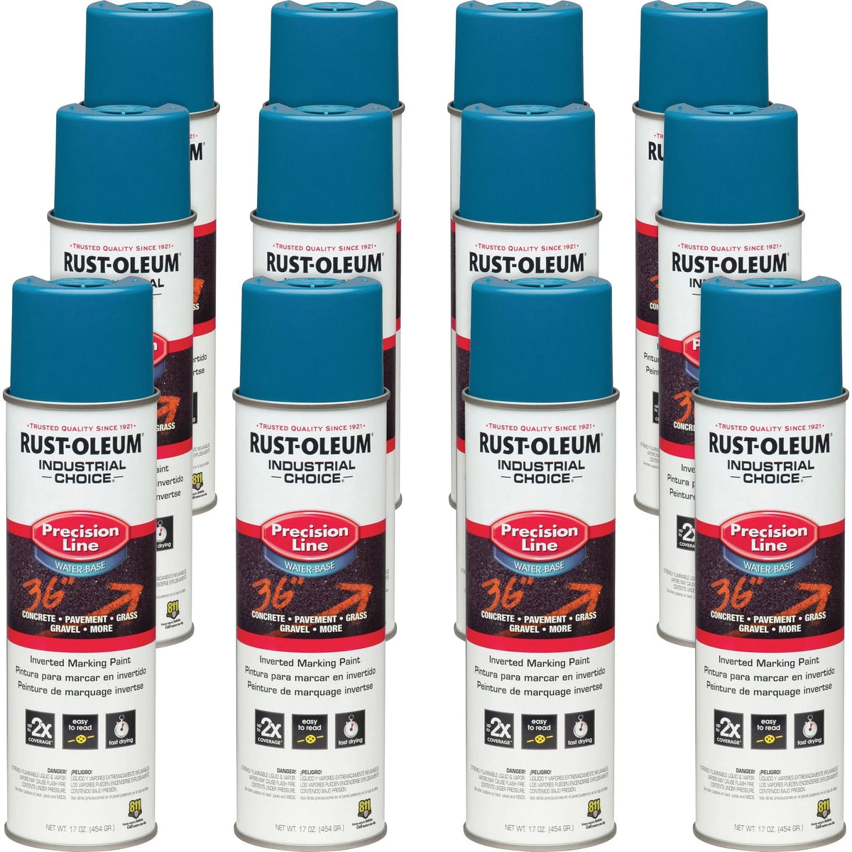 Rust-Oleum Industrial Choice Precision Line Marking Paint - Caution Blue - 17 fl oz