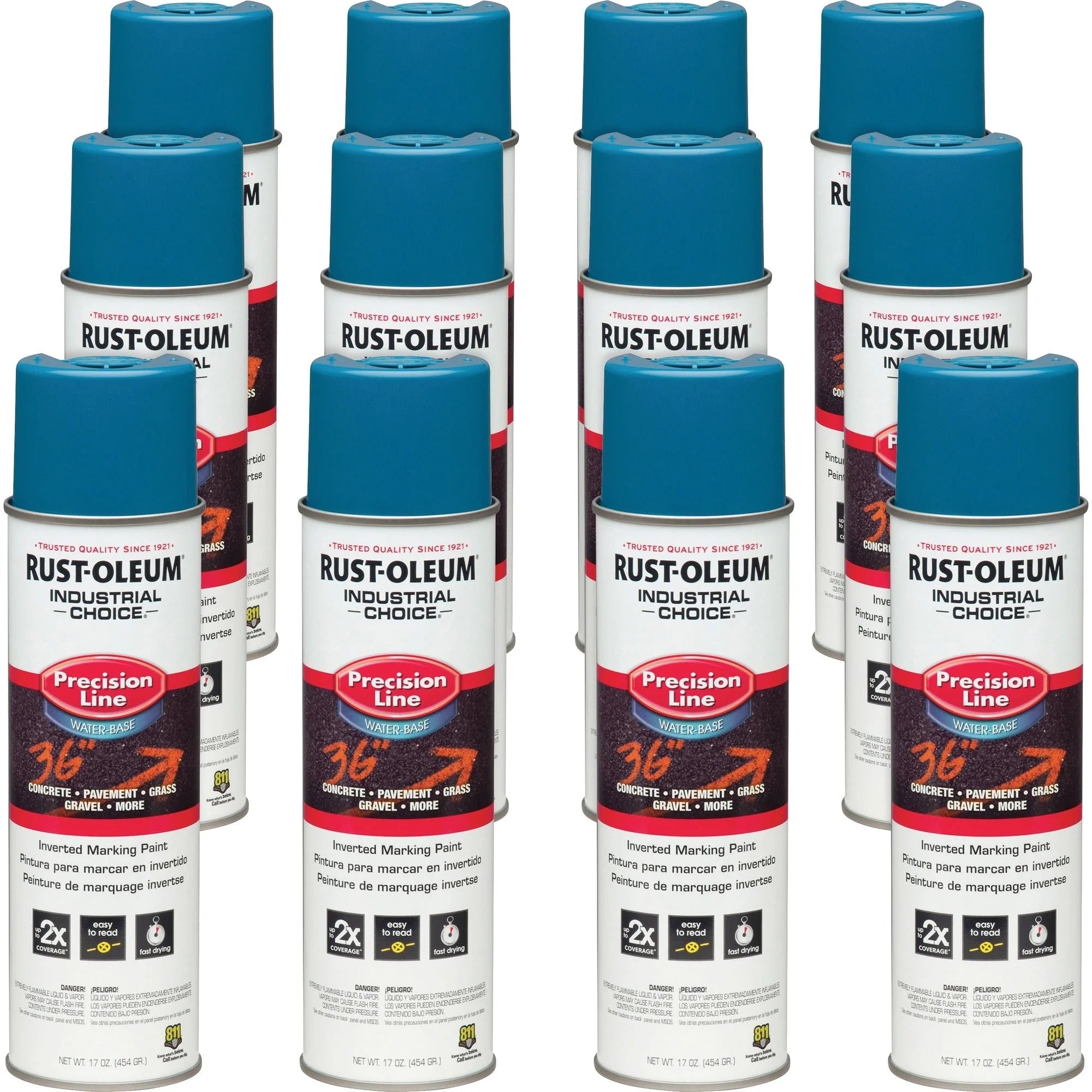 Rust-Oleum Industrial Choice Precision Line Marking Paint - Caution Blue - 17 fl oz