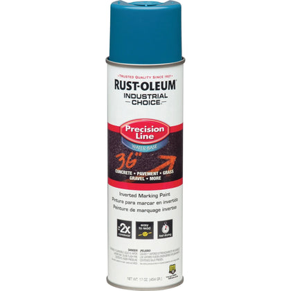 Rust-Oleum Precision Line Marking Paint - Caution Blue - 17 fl oz - Industrial