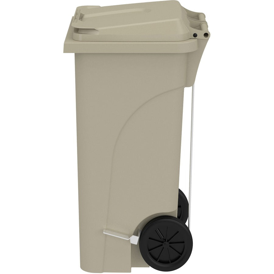 Safco 32 Gallon Plastic Step-On Receptacle - Left