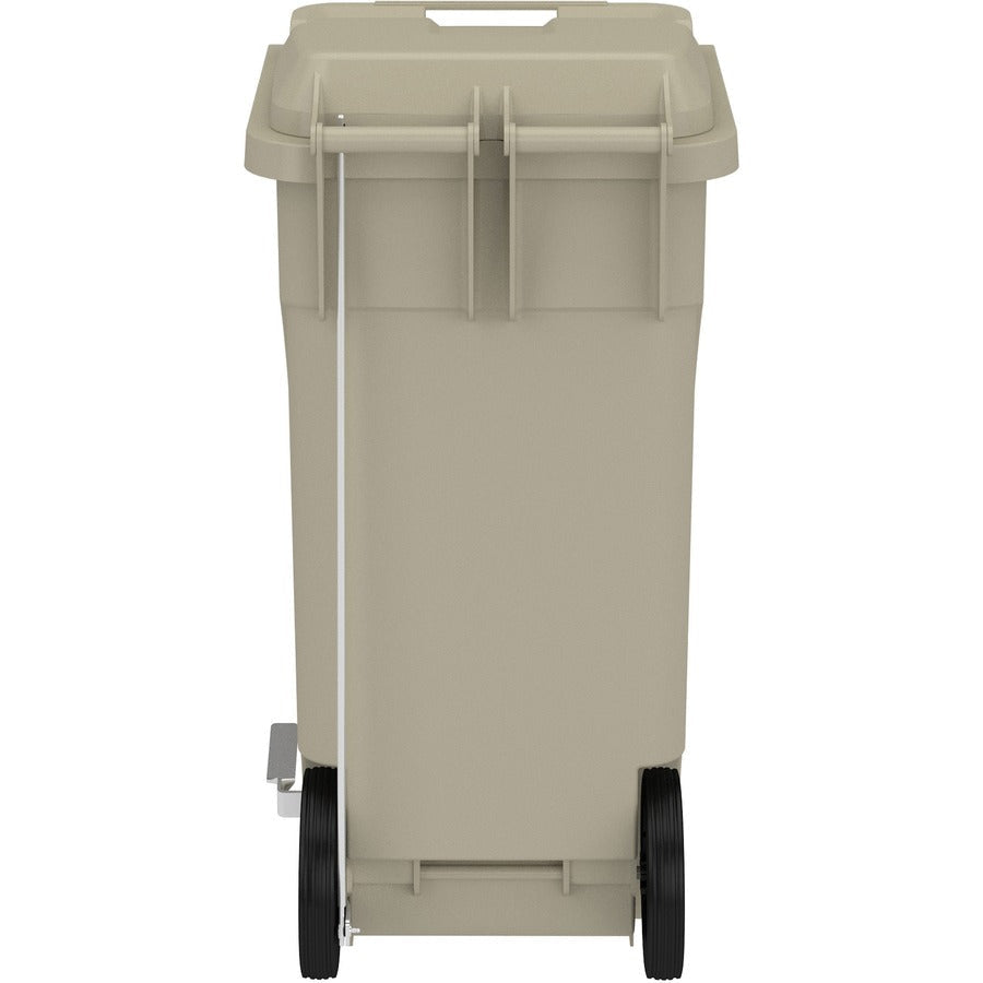 Safco 32 Gallon Plastic Step-On Receptacle - Rear
