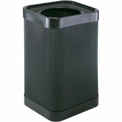 Safco At-Your-Disposal Waste Receptacle - 38 gal Capacity - Polyethylene - Black - Containers & Lids