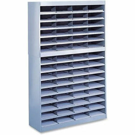 Safco E-Z Stor Steel Literature Organizers - Efficient 60-Compartment Gray Enamel Design - Holders/Sorters