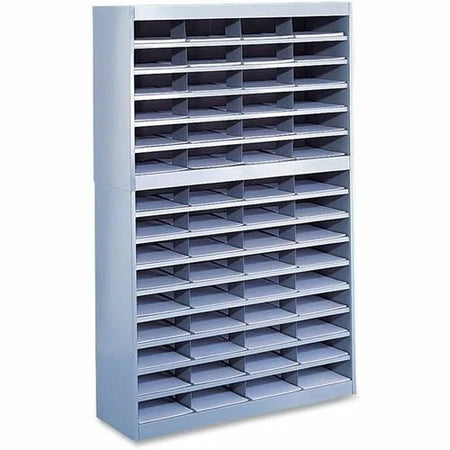 Safco E-Z Stor Steel Literature Organizers - Efficient 60-Compartment Gray Enamel Design - Holders/Sorters