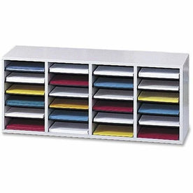 Safco Literature Organizers - Adjustable Shelves 24 Compartments - Holders/Sorters