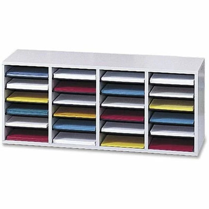 Safco Literature Organizers - Adjustable Shelves 24 Compartments - Holders/Sorters