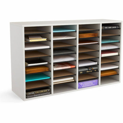 Safco Literature Organizers - Adjustable Shelves 36 Compartments - Holders/Sorters