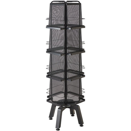 Safco Onyx Mesh Rotating Magazine Stand - 16 Pockets - Floor Display - Racks