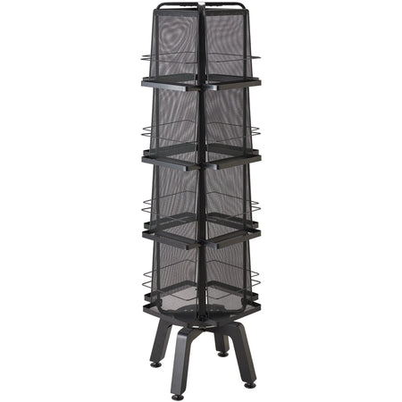 Safco Onyx Mesh Rotating Magazine Stand - 16 Pockets - Floor Display - Racks
