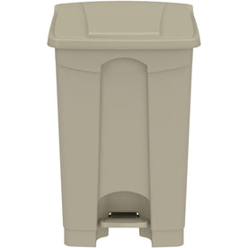 Safco Plastic Step-on Waste Receptacle - 12 gal Capacity - Easy to Clean - Containers & Lids