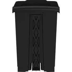 Safco Plastic Step-on Waste Receptacle - 12 gal Capacity - Lightweight & Durable - Containers Lids