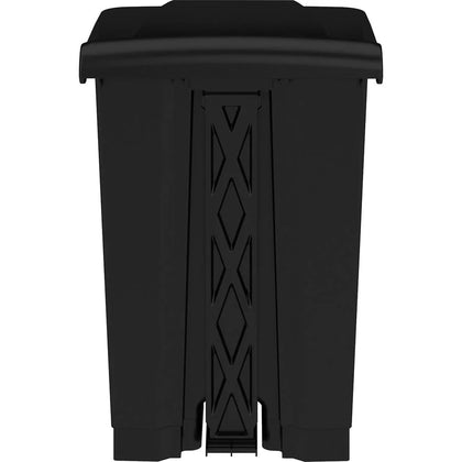 Safco Plastic Step-on Waste Receptacle - 12 gal Capacity - Lightweight & Durable - Containers Lids
