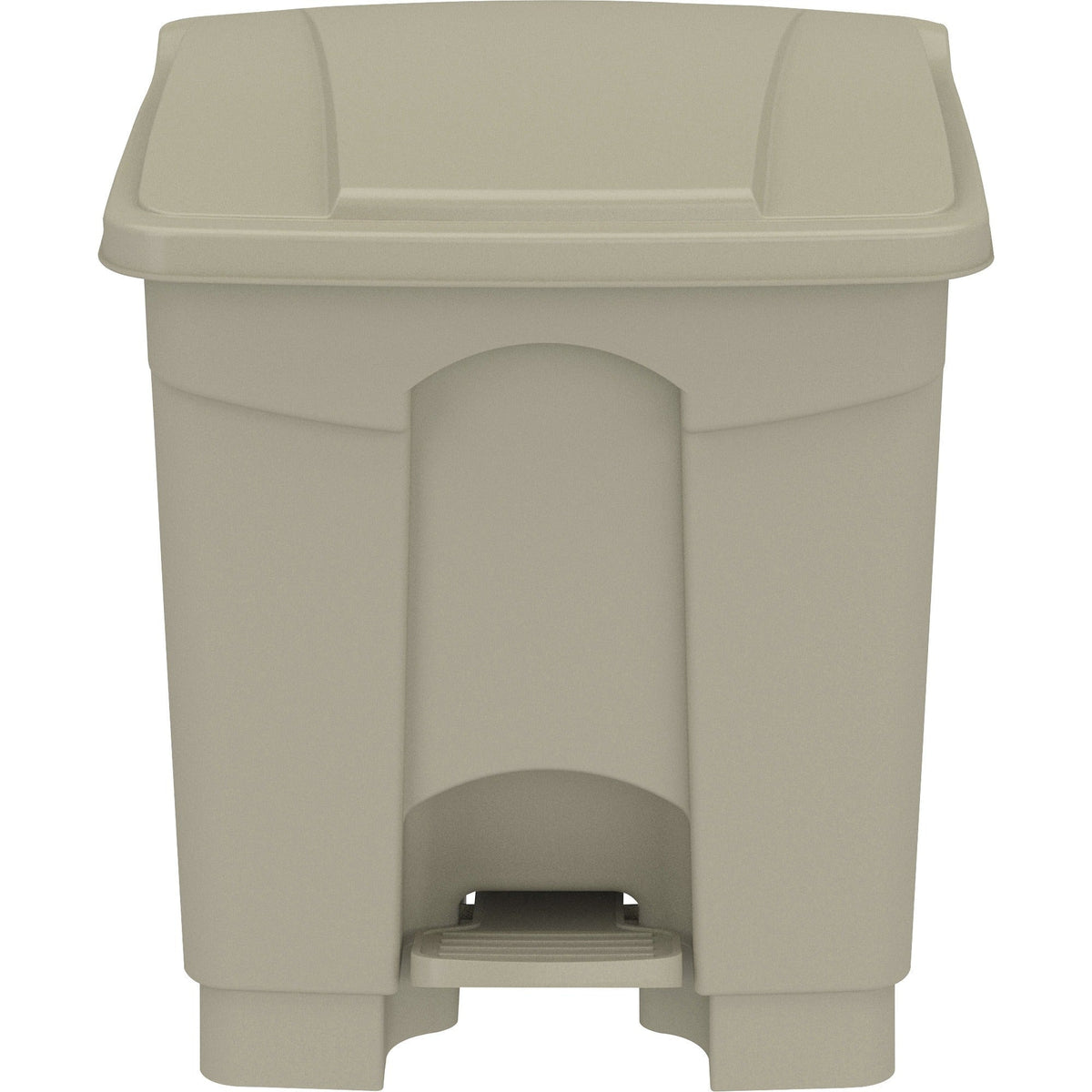 Safco Plastic Step-on Waste Receptacle - 8 gal Capacity - Easy to Clean - Containers & Lids