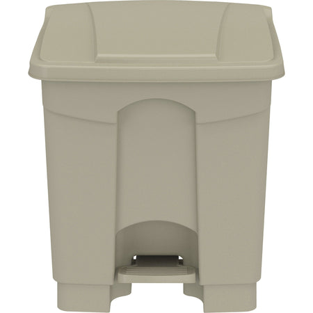 Safco Plastic Step-on Waste Receptacle - 8 gal Capacity - Easy to Clean - Containers & Lids