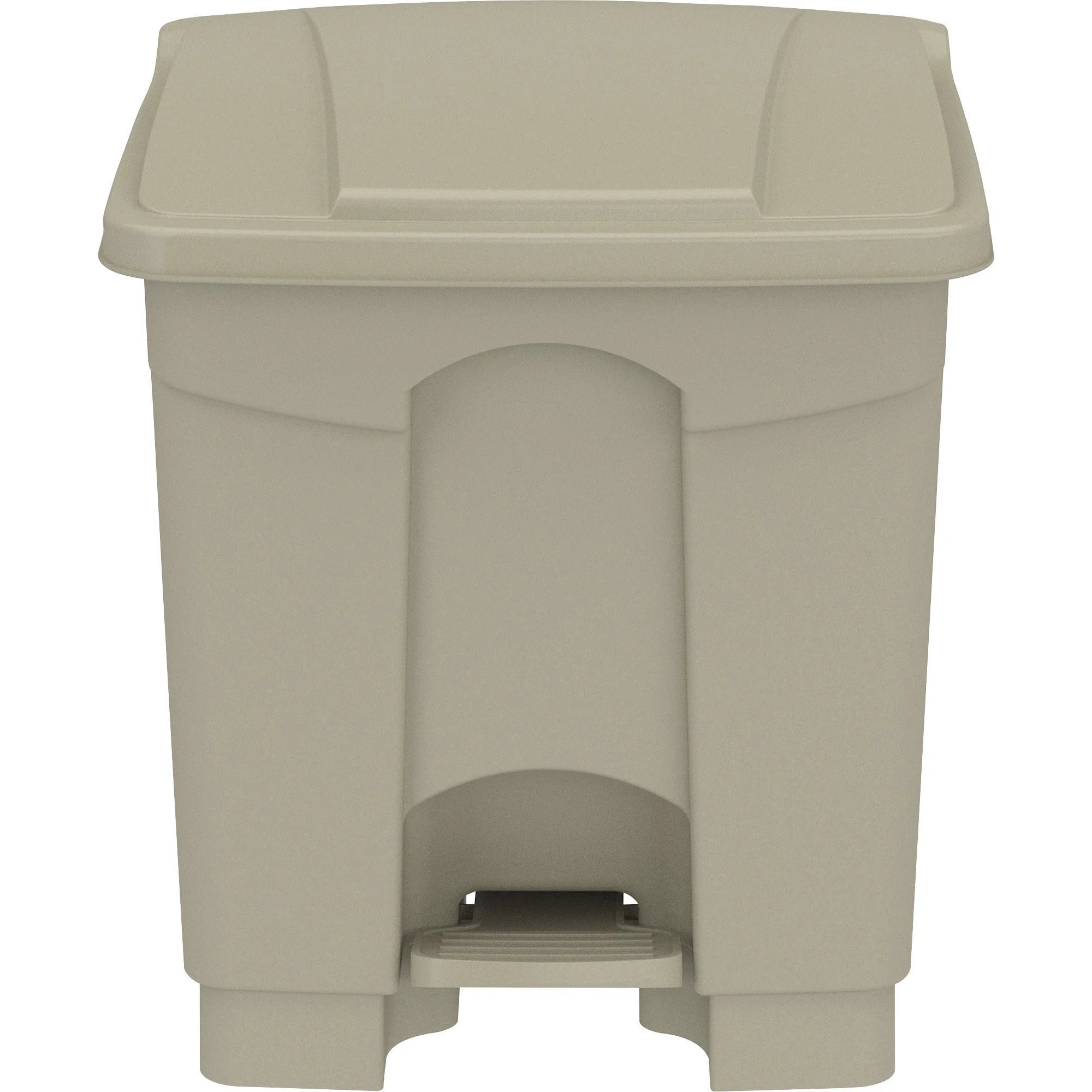 Safco Plastic Step-on Waste Receptacle - 8 gal Capacity - Easy to Clean - Containers & Lids