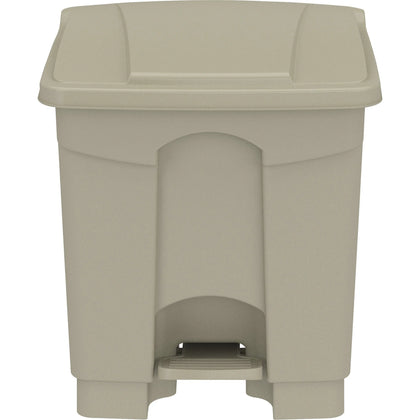 Safco Plastic Step-on Waste Receptacle - 8 gal Capacity - Easy to Clean - Containers & Lids