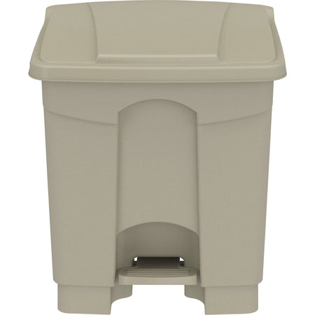 Safco Plastic Step-on Waste Receptacle - 8 gal Capacity - Easy to Clean - Containers & Lids