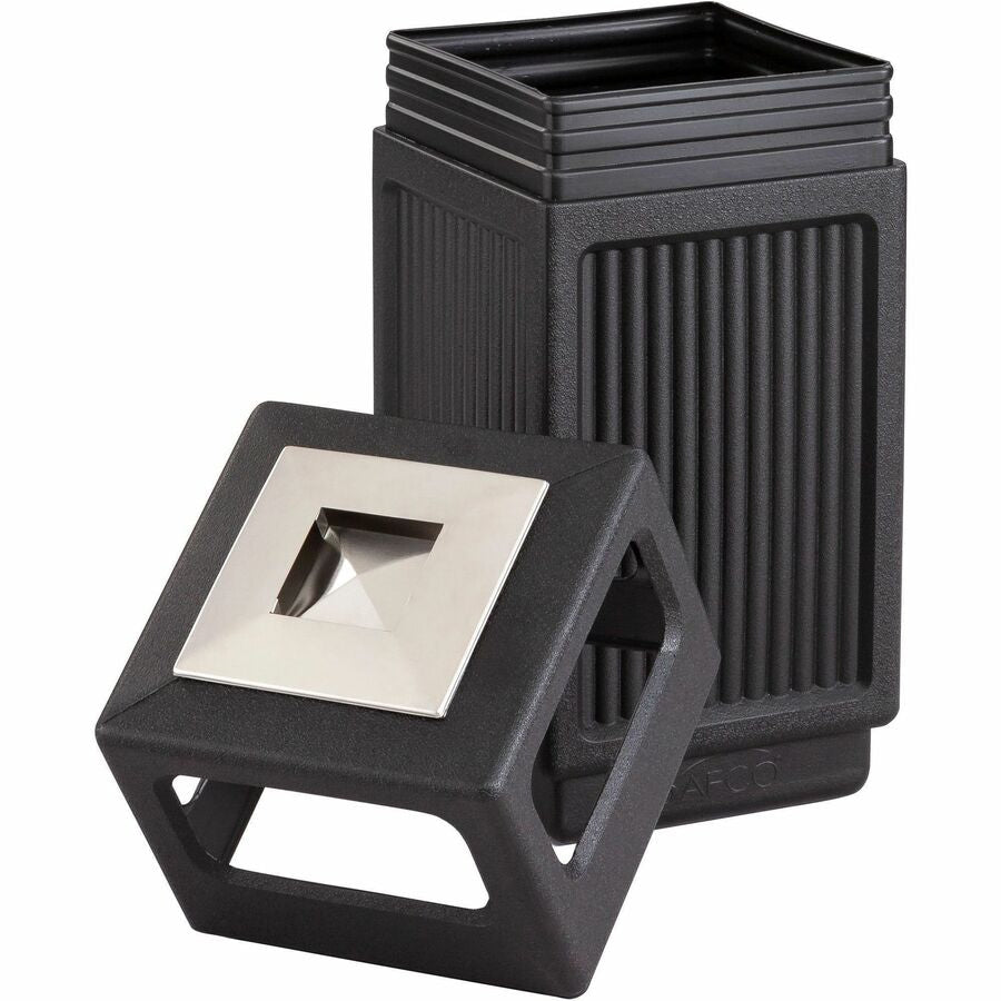 Safco Recessed Panels Waste Receptacle - Left