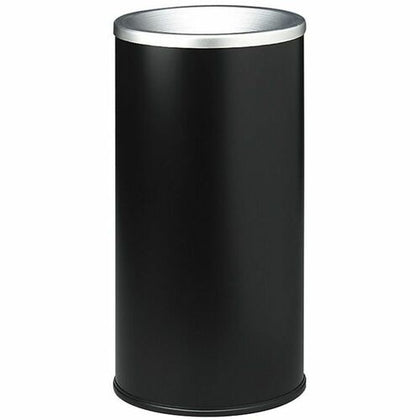 Safco Sand Fill Ash Urns: Round Steel Black - 10’’ Opening - 20’’ Height - Smoking Receptacles