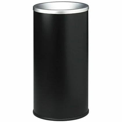 Safco Sand Fill Ash Urns: Round Steel Black - 10’’ Opening - 20’’ Height - Smoking Receptacles