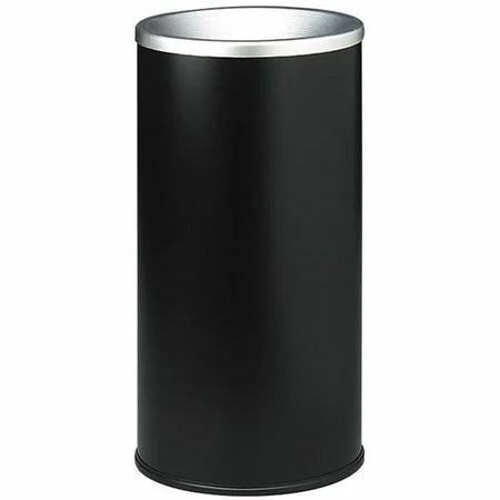 Safco Sand Fill Ash Urns: Round Steel Black - 10’’ Opening - 20’’ Height - Smoking Receptacles
