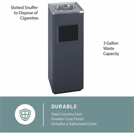 Safco Sandless Square Ash Urn/Trash Receptacle - Alternate-Image2