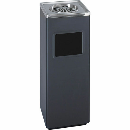 Safco Sandless Square Ash Urn/Trash Receptacle - 3 gal Capacity - Waste Containers & Lids