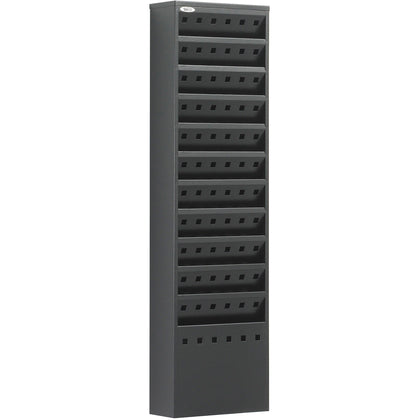 Safco Steel Magazine Rack - 11 Pockets Black Floor Stand - Display Racks