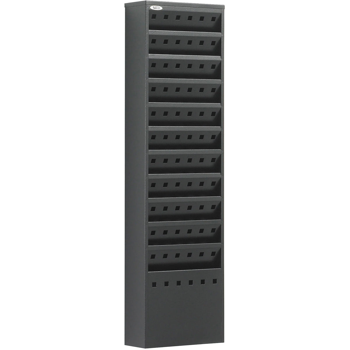 Safco Steel Magazine Rack - 11 Pockets Black Floor Stand - Display Racks