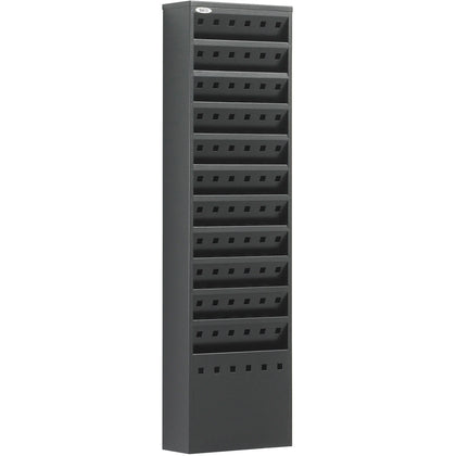 Safco Steel Magazine Rack - 11 Pockets Black Floor Stand - Display Racks