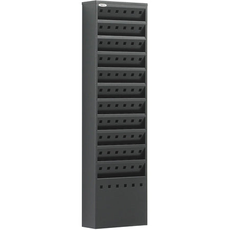 Safco Steel Magazine Rack - 11 Pockets Black Floor Stand - Display Racks