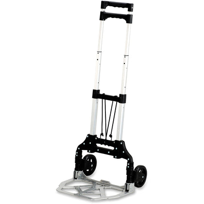 Safco Stow-Away Hand Truck: Telescopic Handle 110 lb Capacity - Trucks & Dollies