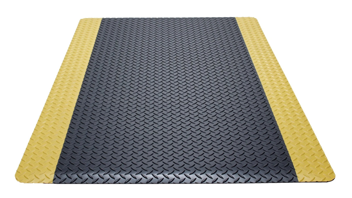 Safe Step 1/2’’ Thick Anti-Fatigue Mat - Black/Yellow / 2’x3’ - Floor Mats