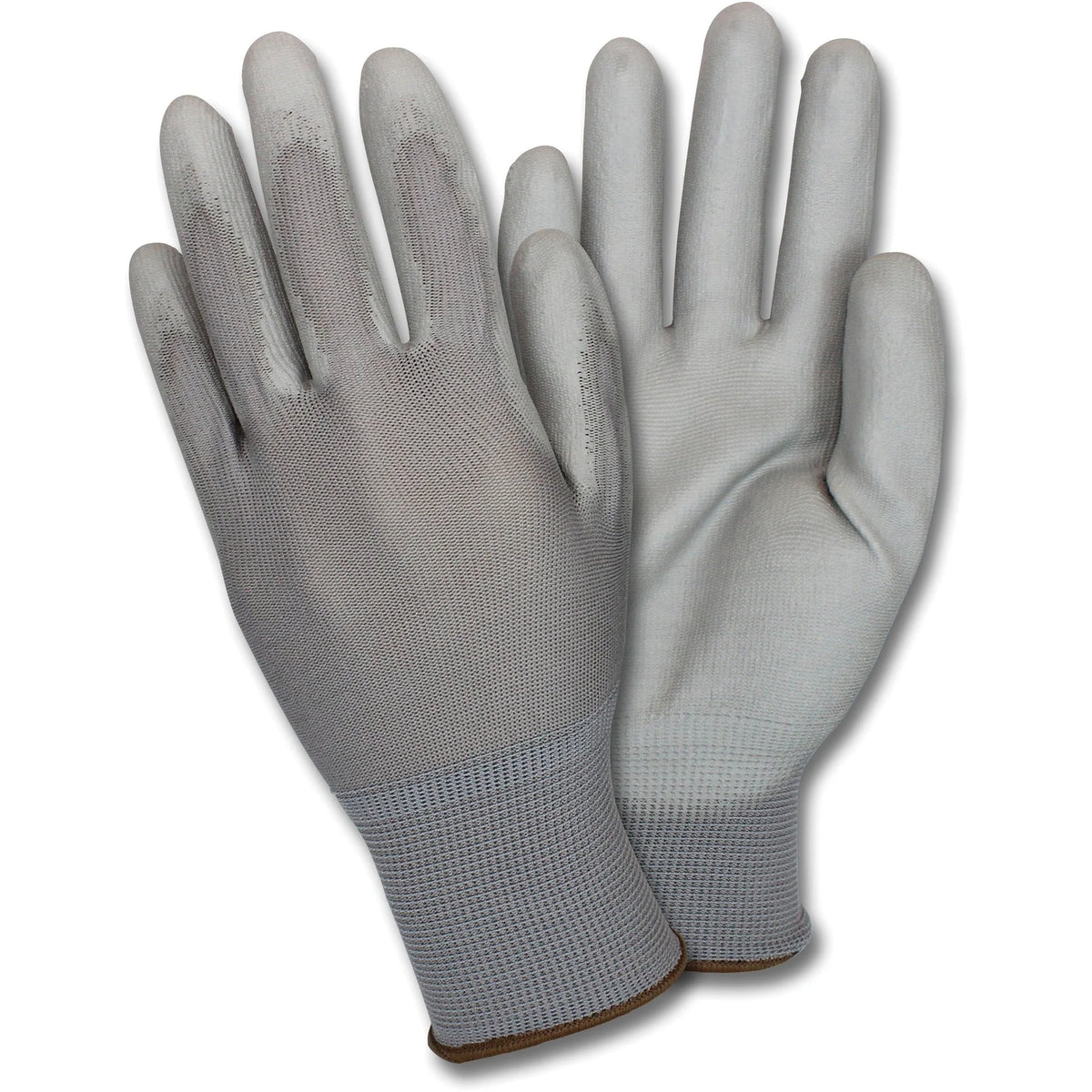 Safety Zone Poly Coated Knit Gloves - XXL Gray - Industrial