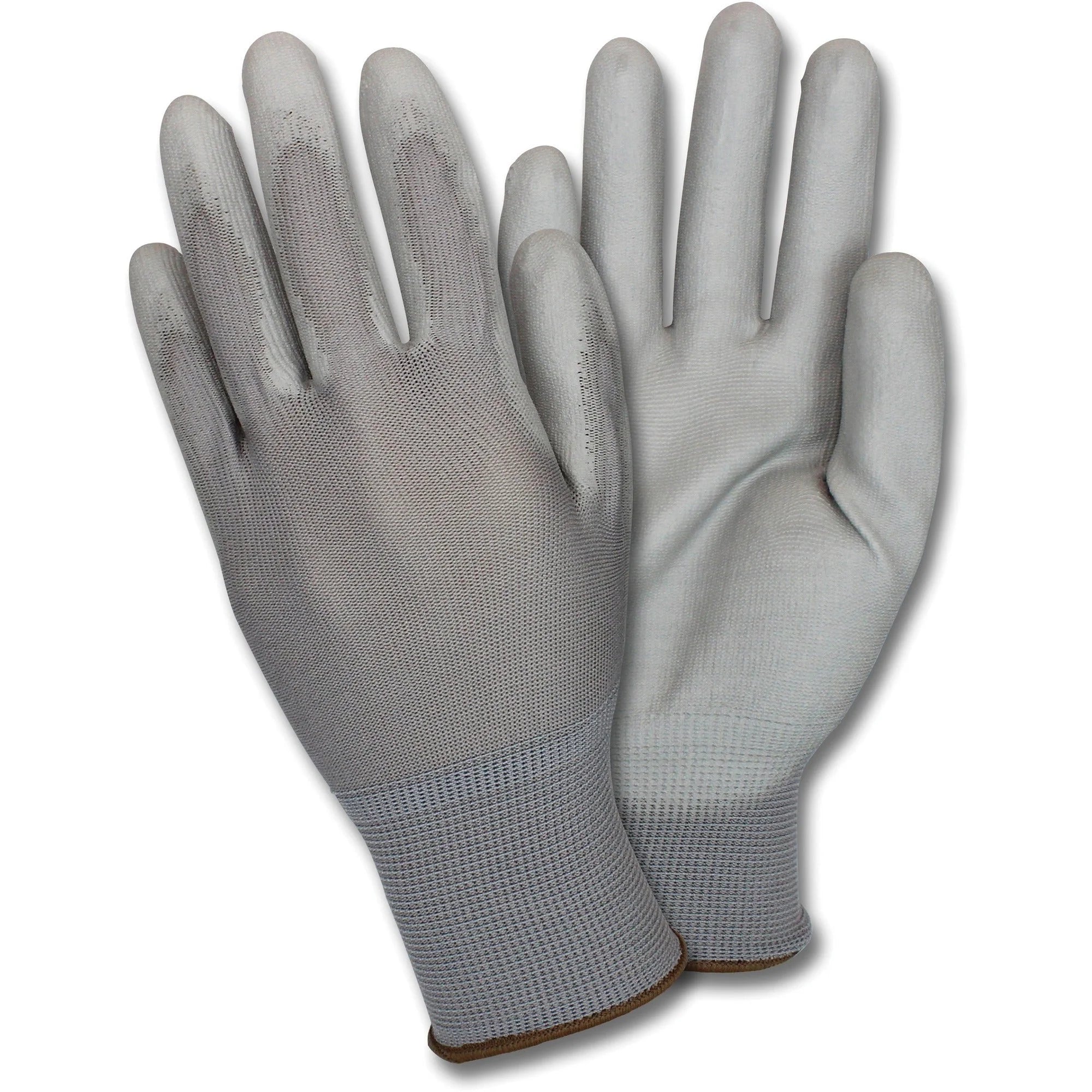 Safety Zone Poly Coated Knit Gloves - XXL Gray - Industrial