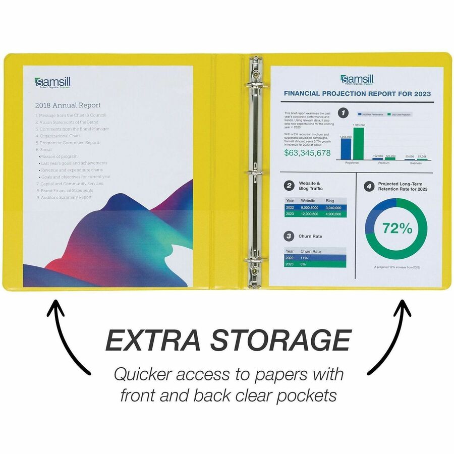 Samsill Durable Three-Ring View Binder - Alternate-Image5