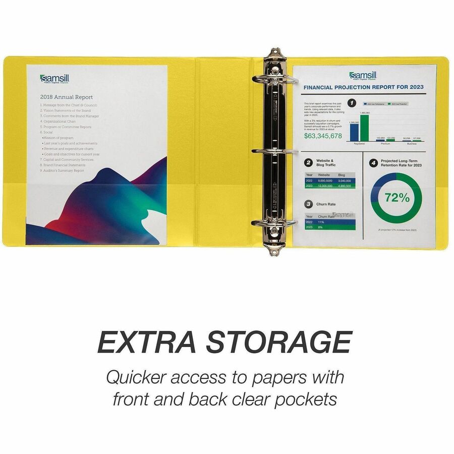 Samsill Durable Three-Ring View Binder - Alternate-Image3