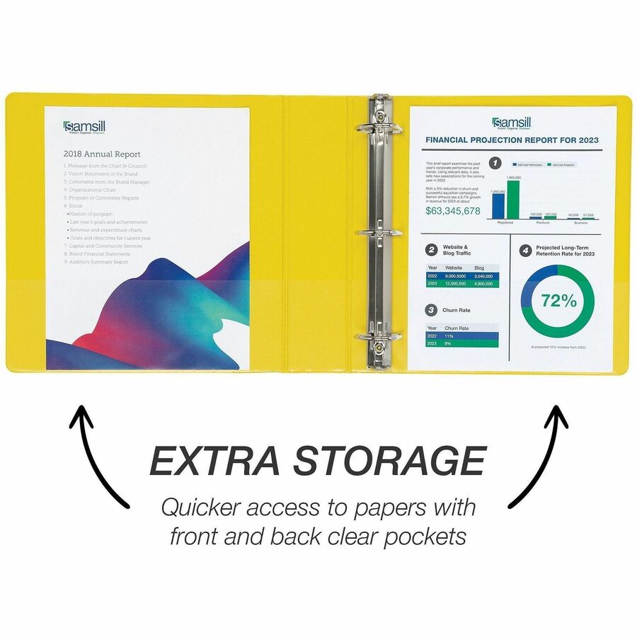 Samsill Durable Three-Ring View Binder - Alternate-Image3