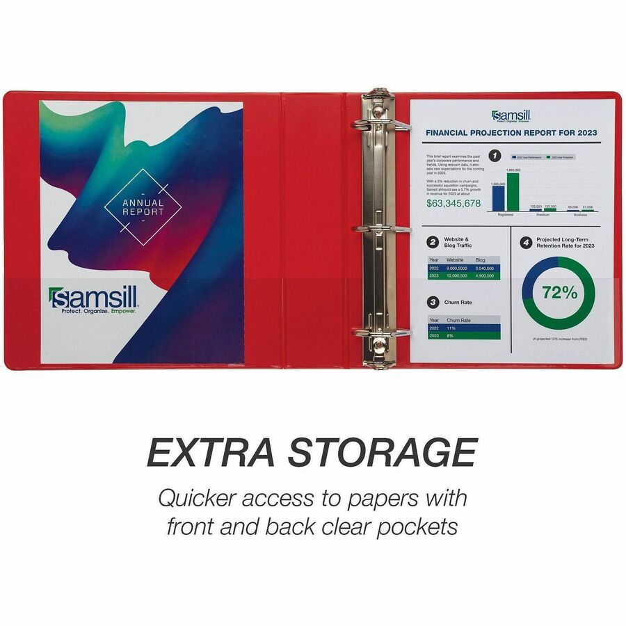 Samsill Durable Three-Ring View Binder - Alternate-Image3