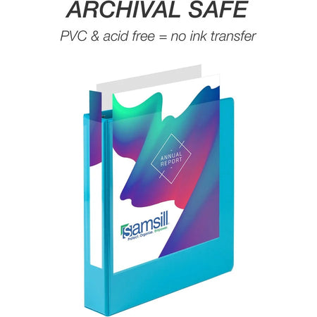 Samsill Durable View Binders - 1 1/2’’ Capacity - 350 Sheets - Assorted Colors - Presentation