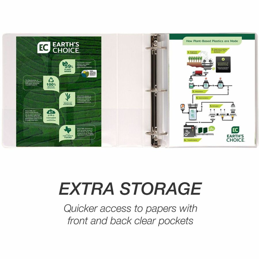 Samsill Earth's Choice Plant-based Durable View Binder - Alternate-Image1