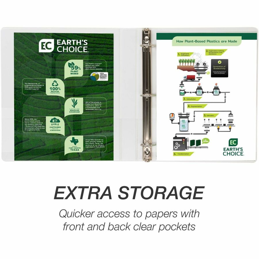 Samsill Earth's Choice Plant-based Durable View Binder - Bottom